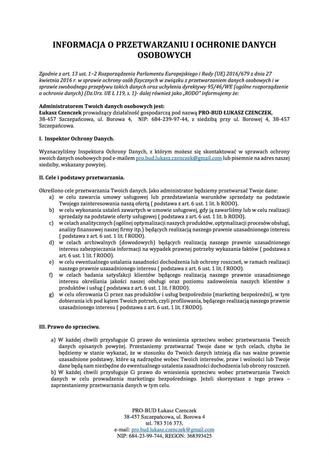 Polityka prywatnośc